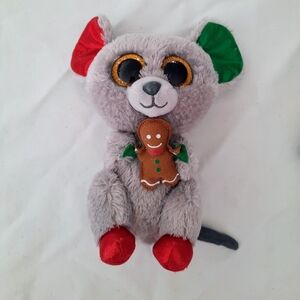 Ty Beanie baby Mac the Mouse Christmas